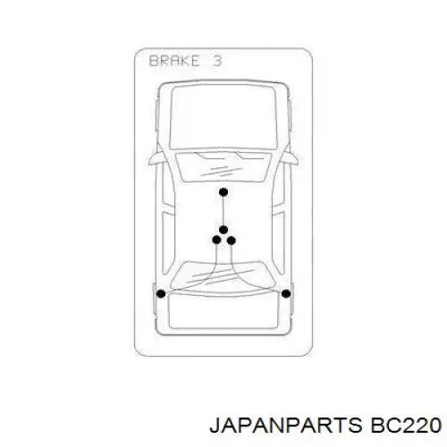 Купить BC220 Japan Parts Задний правый трос ручника