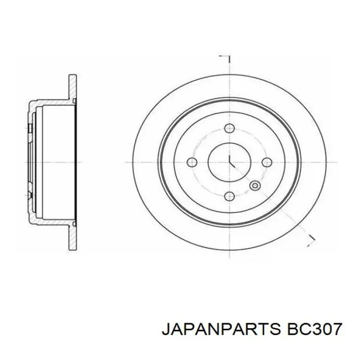 Трос стояночного тормоза задний правый Japan Parts BC307 цена, от 13.12 USD
