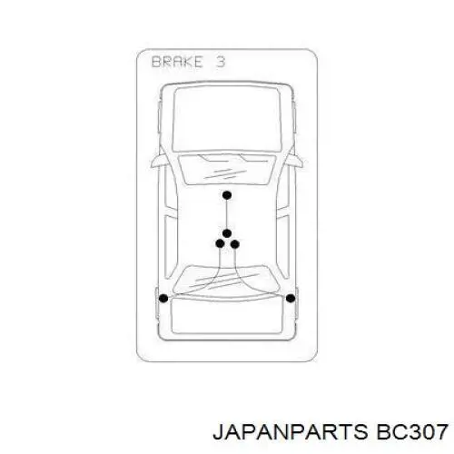 BC307 Japan Parts Трос ручного тормоза задний, правый