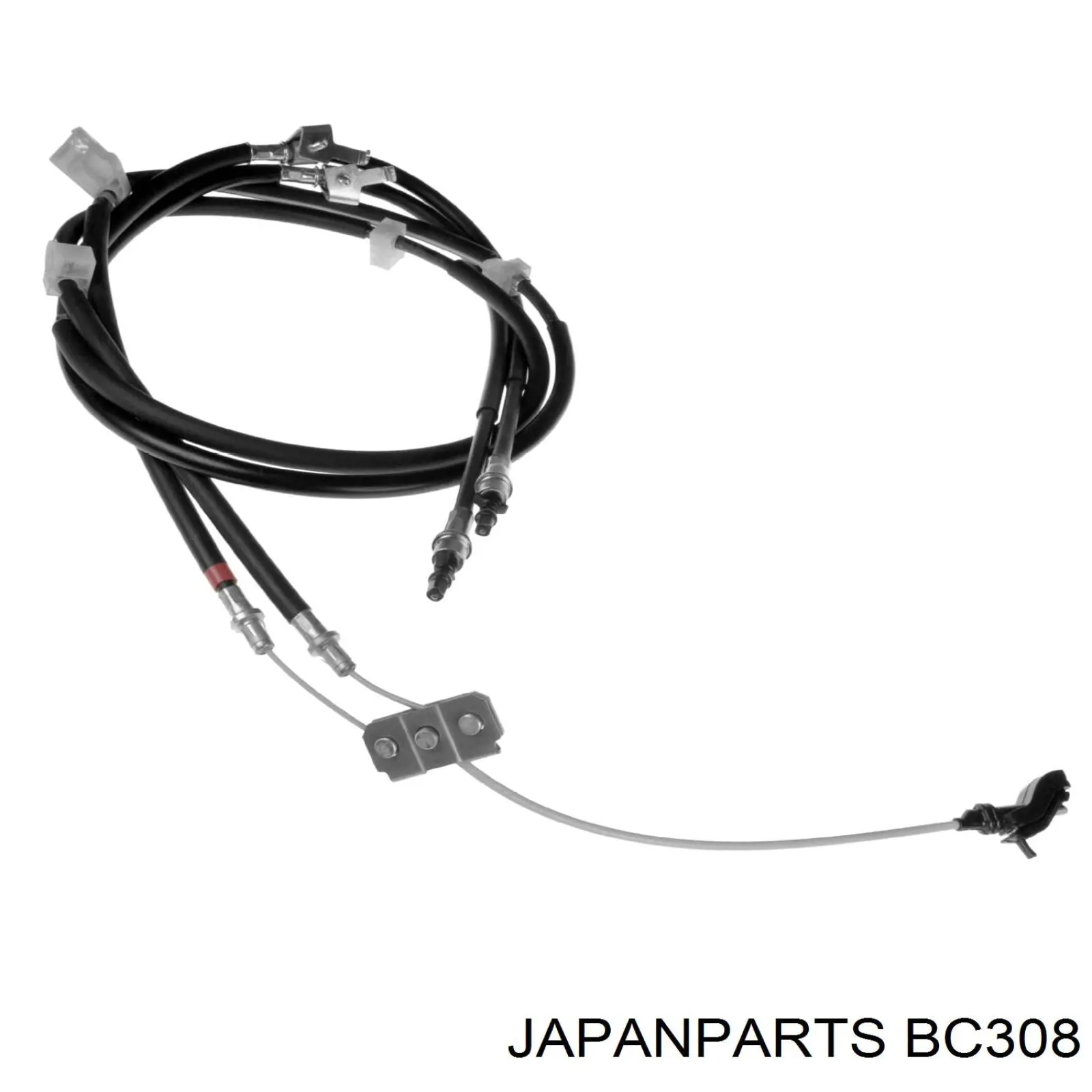 BC308 Japan Parts трос ручного тормоза задний левый