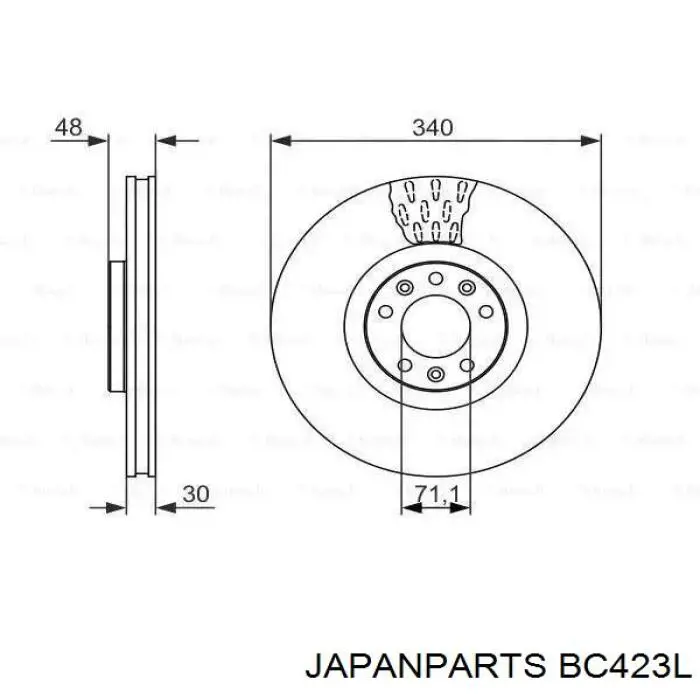 Трос ручного тормоза задний Japan Parts BC423L цена, от 24.42 USD