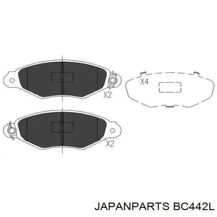 Трос ручника BC442L Japan Parts