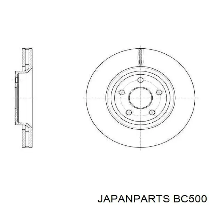 Трос ручника задний правый Japan Parts BC500