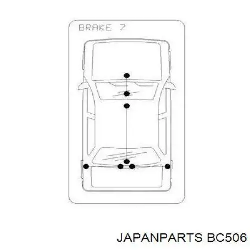 BC506 Japan Parts Трос ручного тормоза