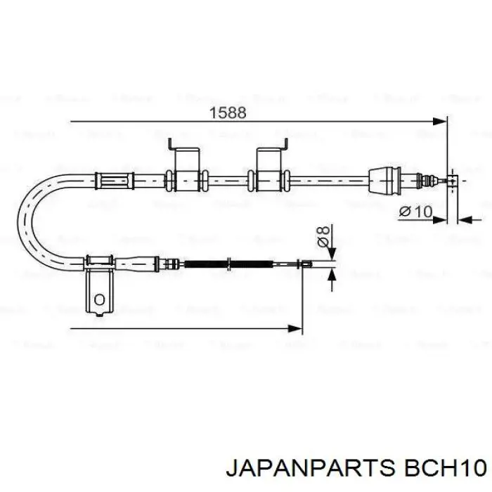 Трос ручного тормоза задний Japan Parts BCH10 цена, от 14.95 USD