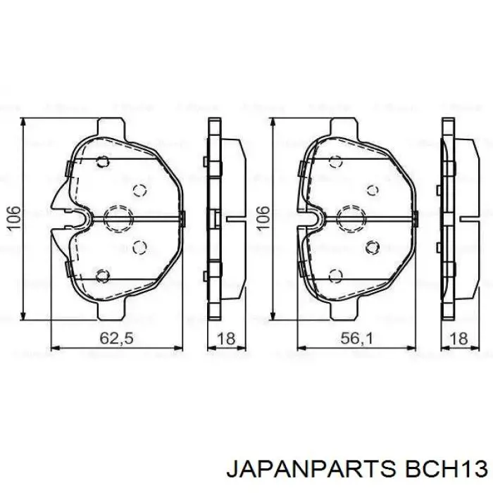 Задний правый трос ручника BCH13 Japan Parts