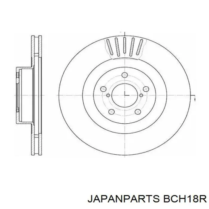 Задний правый трос ручника BCH18R Japan Parts