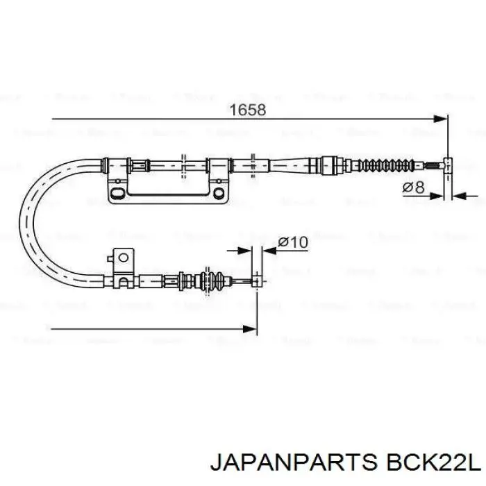 Трос ручника BCK22L Japan Parts