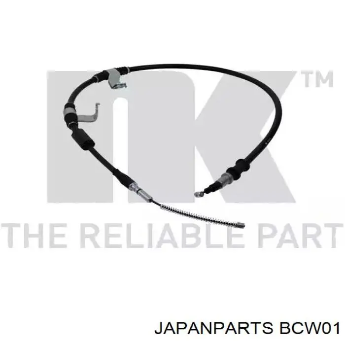 Трос ручного гальма задній, правий BCW01 Japan Parts