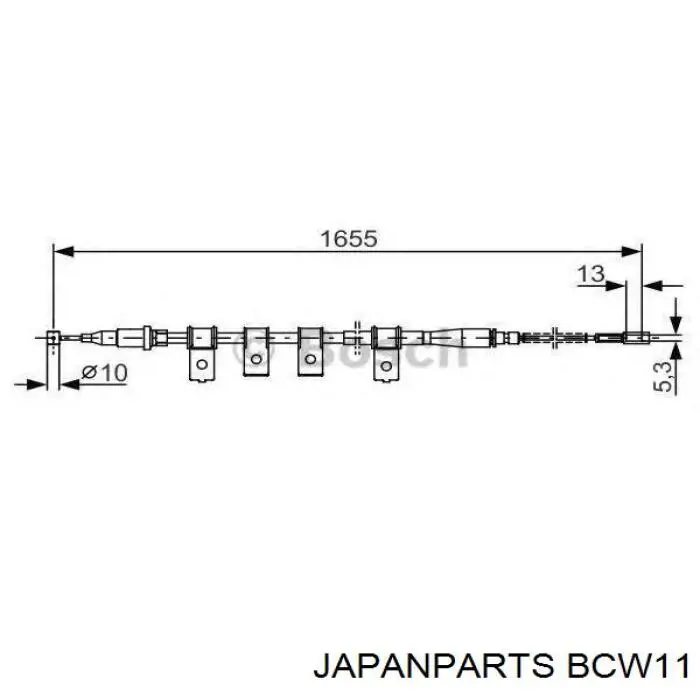 Купить BCW11 Japan Parts Передний трос ручника