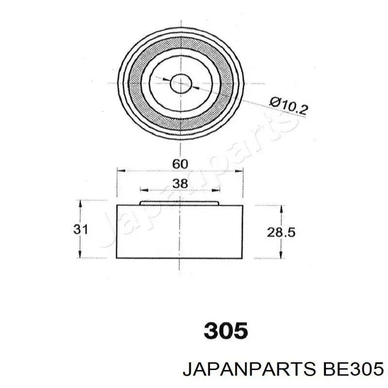 BE-305 Japan Parts паразитный ролик