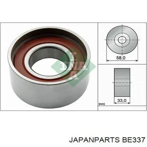 BE337 Japan Parts Ролик натяжителя ремня ГРМ