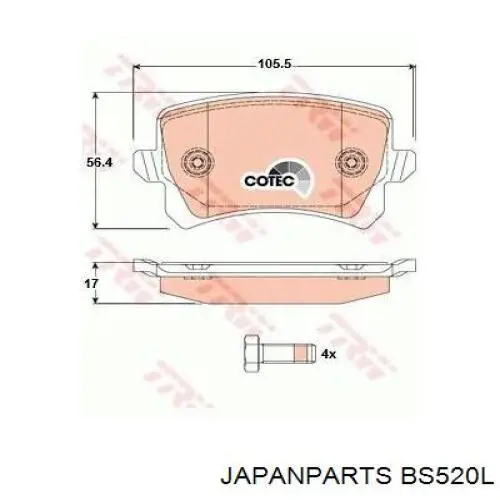 Левый рычаг передней нижней подвески Japan Parts BS520L цена, от 54.82 USD
