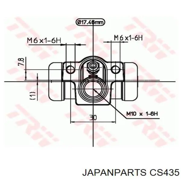 Рабочий тормозной цилиндр Japan Parts CS435 цена, от 11.69 USD