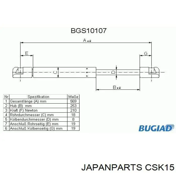 Рабочий тормозной цилиндр Japan Parts CSK15 цена, от 9.10 USD