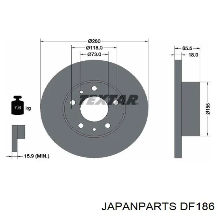 Купить DF186 Japan Parts Диск сцепления
