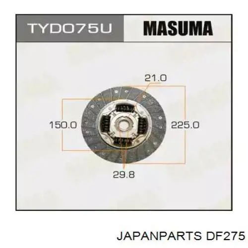 Диск сцепления Japan Parts DF275