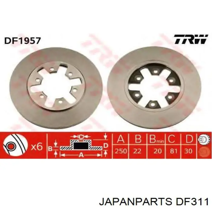 Купить DF311 Japan Parts Диск сцепления