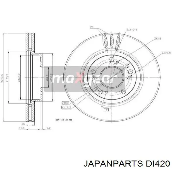 Купить DI420 Japan Parts Ротор тормозной