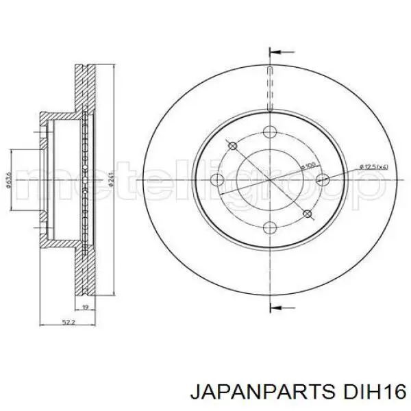 Тормоз дисковый передний Japan Parts DIH16 цена, от 27.41 USD