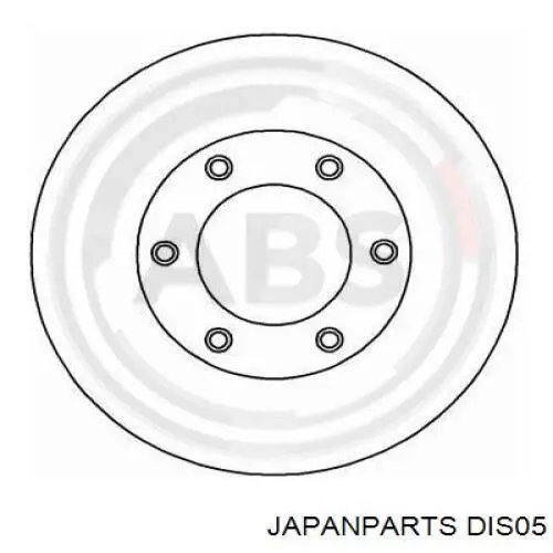 Передние тормозные диски DIS05 Japan Parts