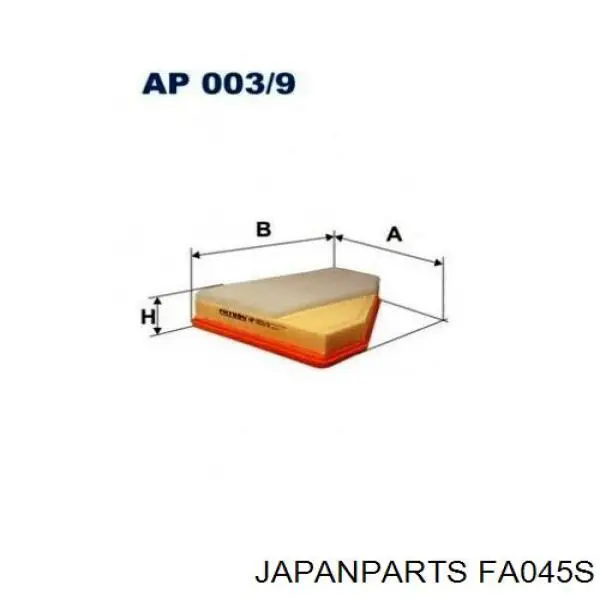 FA045S Japan Parts воздушный фильтр