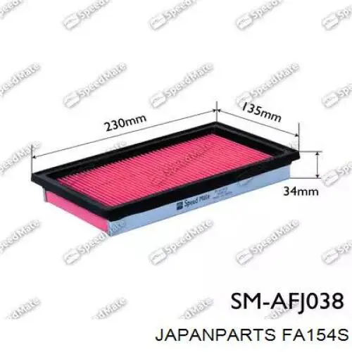 Купить FA154S Japan Parts Автомобильный фильтр воздуха