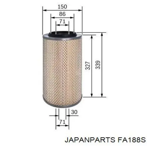 Купить FA188S Japan Parts Автомобильный фильтр воздуха