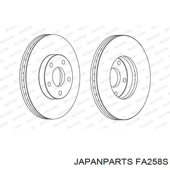 Купить FA258S Japan Parts Автомобильный фильтр воздуха