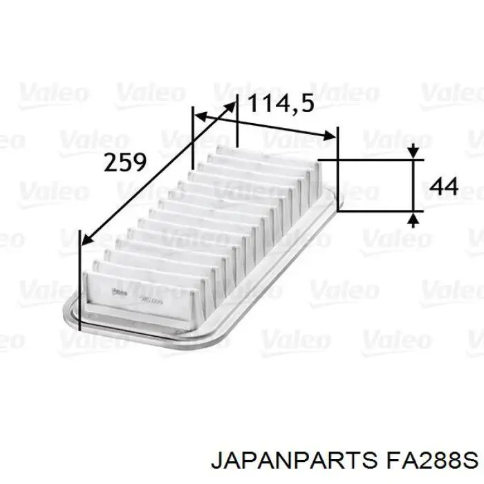 Элемент воздушного фильтра Japan Parts FA288S цена, от 3.23 USD
