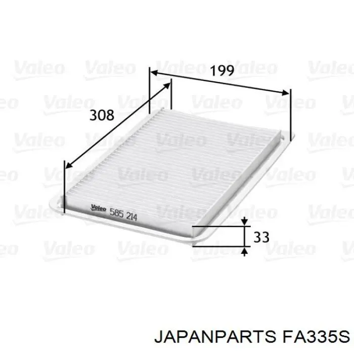 Воздушный фильтр FA335S Japan Parts