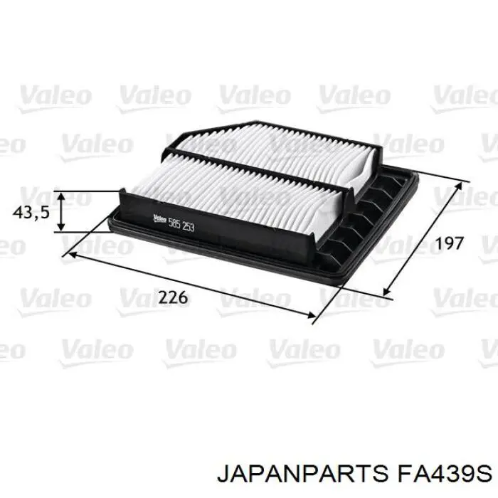 Элемент воздушного фильтра Japan Parts FA439S цена, от 4.81 USD