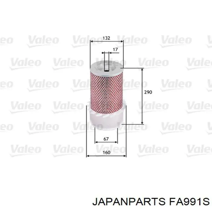 FA991S Japan Parts Воздушный фильтр двигателя