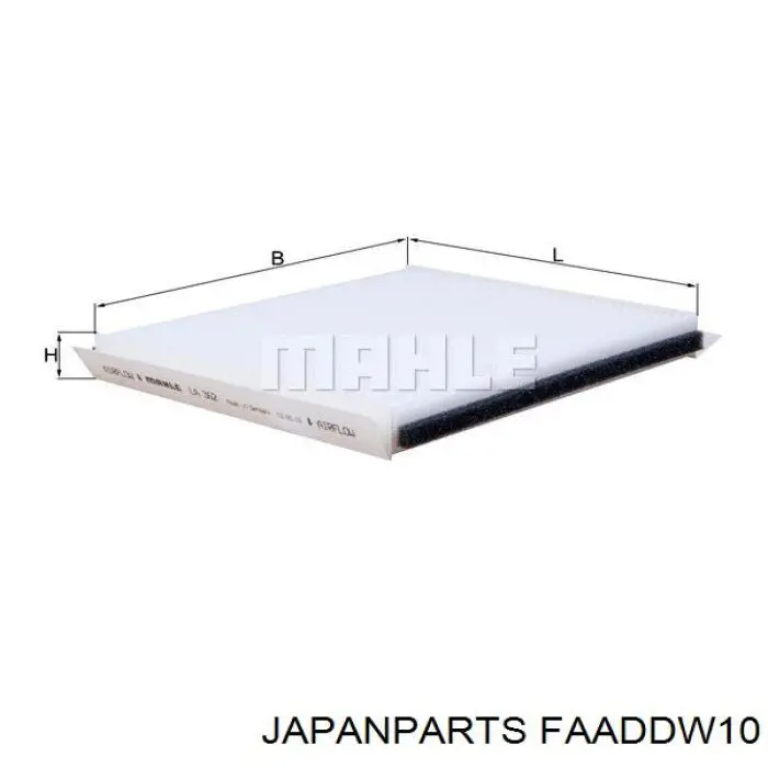 Фільтр салону FAADDW10 Japan Parts