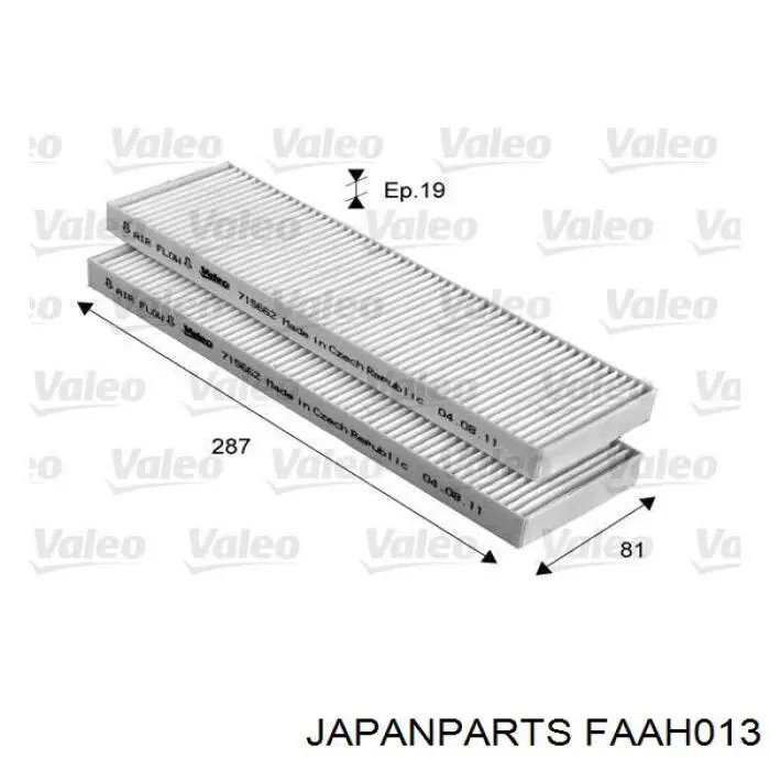 Фильтр воздушный отопителя Japan Parts FAAH013 цена, от 5.19 USD
