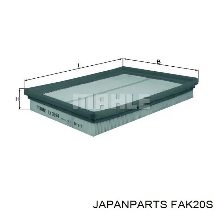 Элемент воздушного фильтра Japan Parts FAK20S цена, от 5.23 USD
