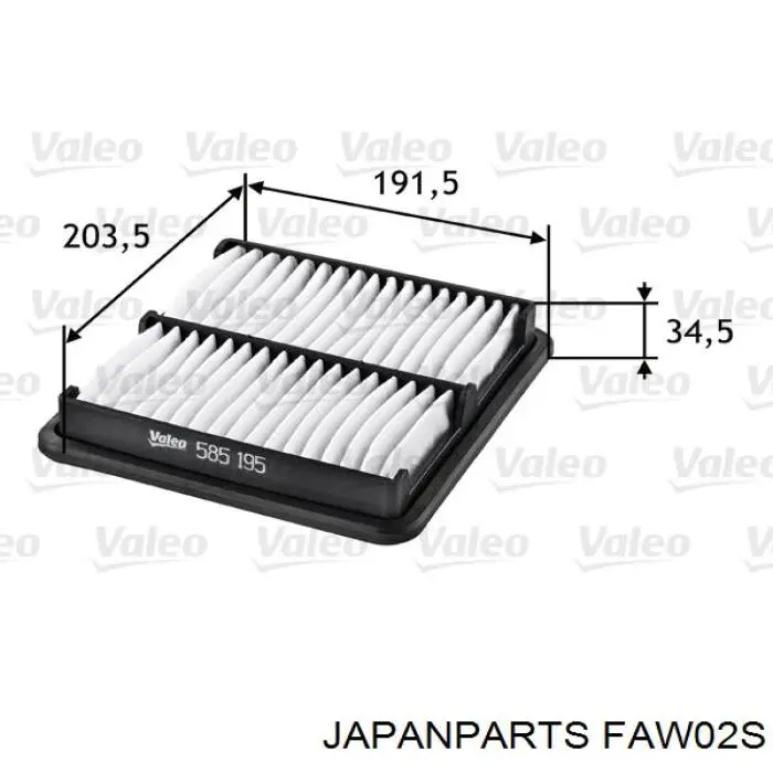 Элемент воздушного фильтра Japan Parts FAW02S цена, от 3.72 USD
