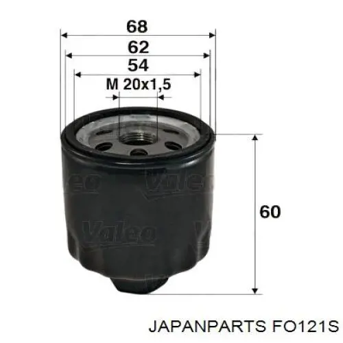 Фильтр очистки масла центробежный Japan Parts FO121S цена, от 2.69 USD