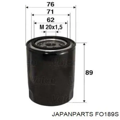 FO189S Japan Parts Масляный фильтр двигателя