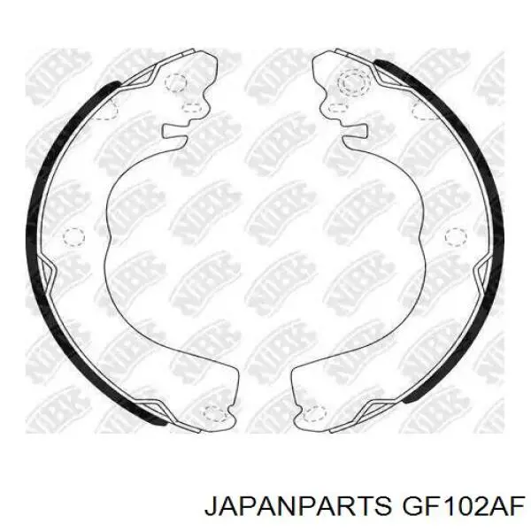 Задние барабанные колодки GF102AF Japan Parts