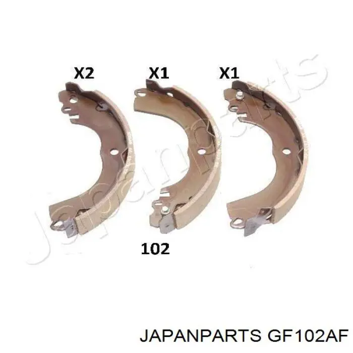 Колодки тормозные задние барабанные Japan Parts GF102AF