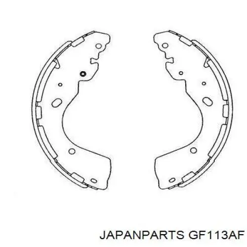 Купить GF113AF Japan Parts Задние барабанные тормозные колодки