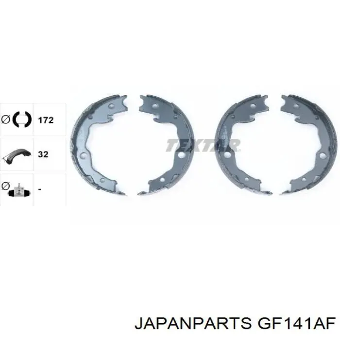 Купить GF141AF Japan Parts Колодки ручника/стояночного тормоза