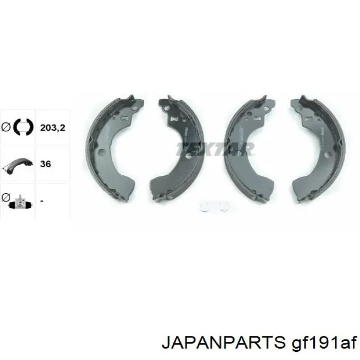 Колодки тормозные задние барабанные Japan Parts GF191AF