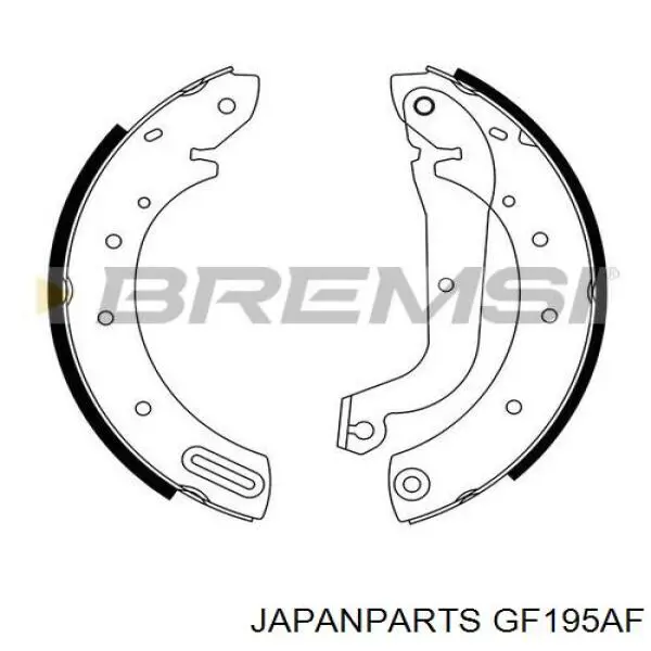 Тормоза рабочие задние ножные и тормозные барабаны Japan Parts GF195AF цена, от 26.83 USD