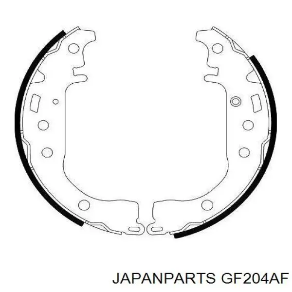 Купить GF204AF Japan Parts Задние барабанные тормозные колодки
