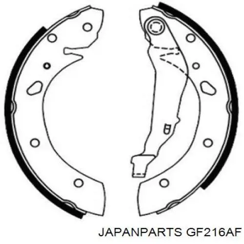 Купить GF216AF Japan Parts Задние барабанные тормозные колодки