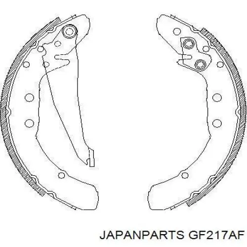 Купить GF217AF Japan Parts Задние барабанные тормозные колодки