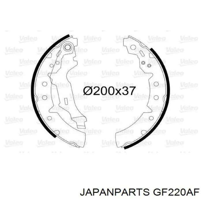 GF220AF Japan Parts Барабанные тормозные колодки