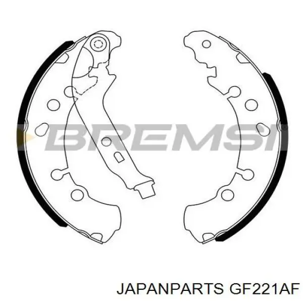 Тормоза рабочие задние ножные и тормозные барабаны Japan Parts GF221AF цена, от 21.51 USD